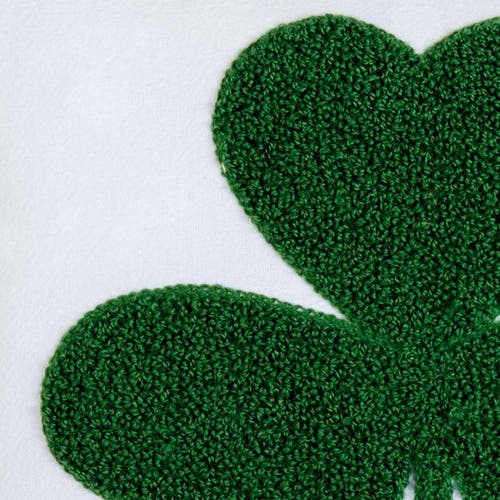 C & F Home C&f Home 3 Leaf Clover St. Patrick's Hooked Throw Pillow, 10" X 10" In Green