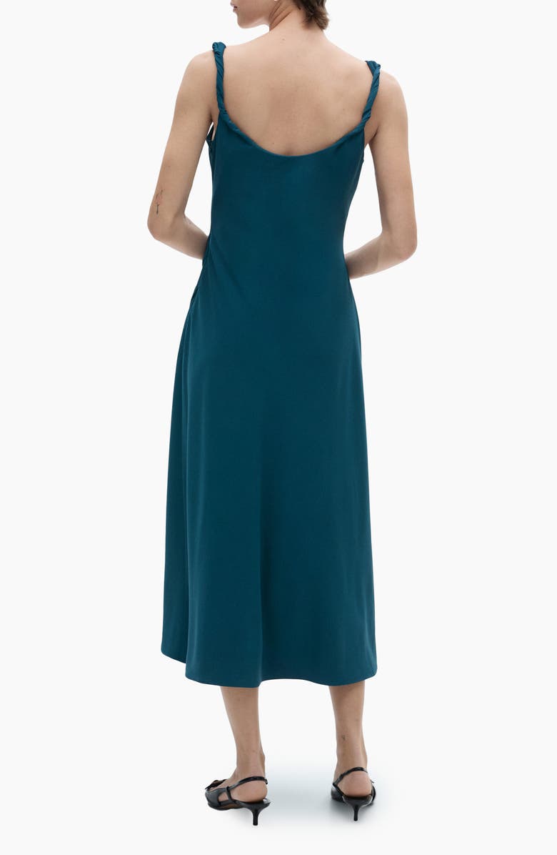 MANGO Ruched Stretch Knit Tank Dress, Alternate, color, Petrol Blue