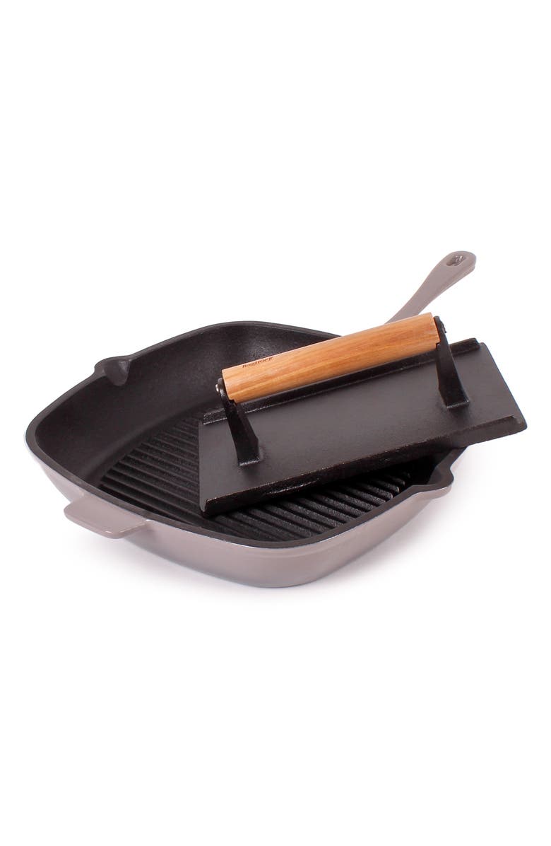 BergHOFF 2-Piece Cast Iron Grill Set, Alternate, color, Grey