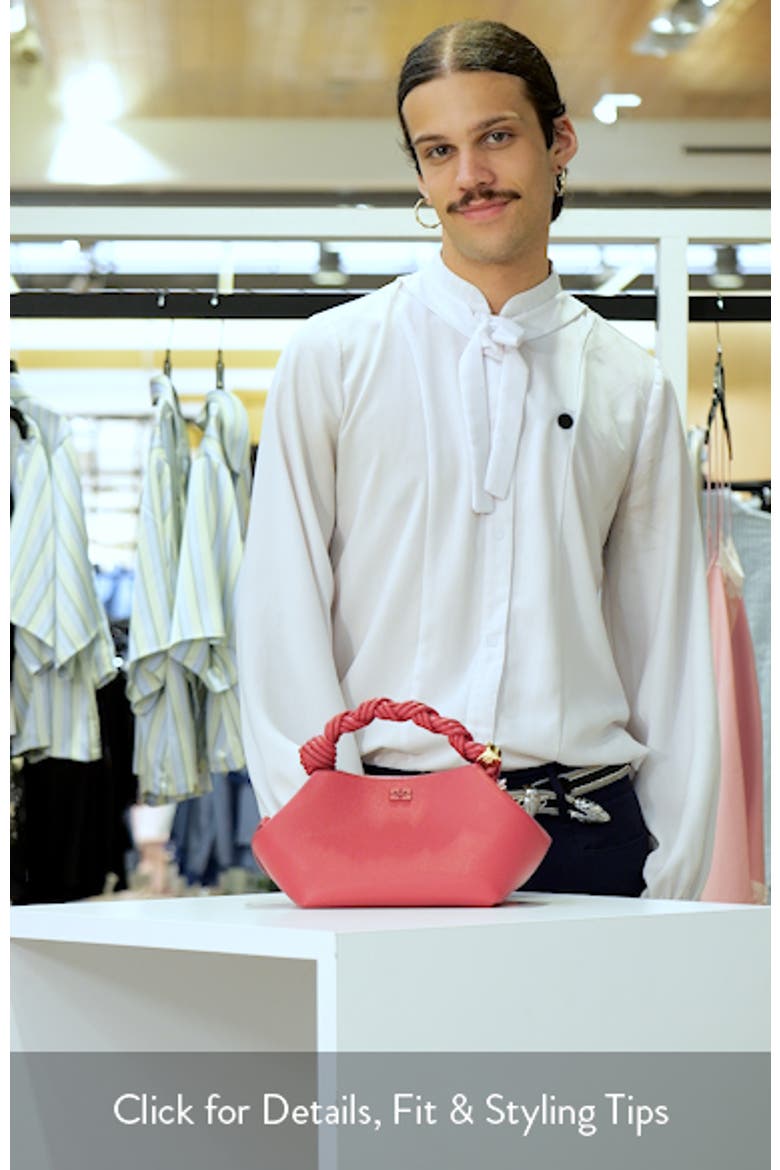 Small Bou Grained Faux Leather Top Handle Bag video