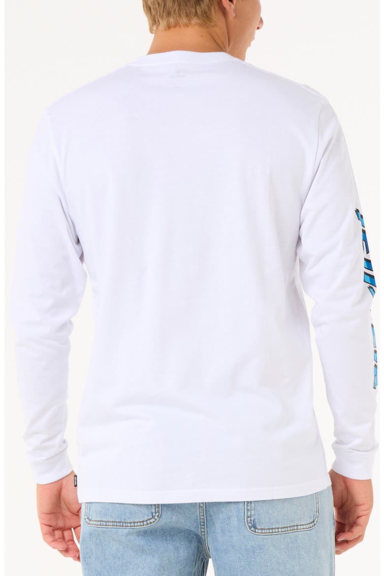 Fade Out Icon Long Sleeve Organic Cotton Graphic T-Shirt, Alternate, color, WHITE
