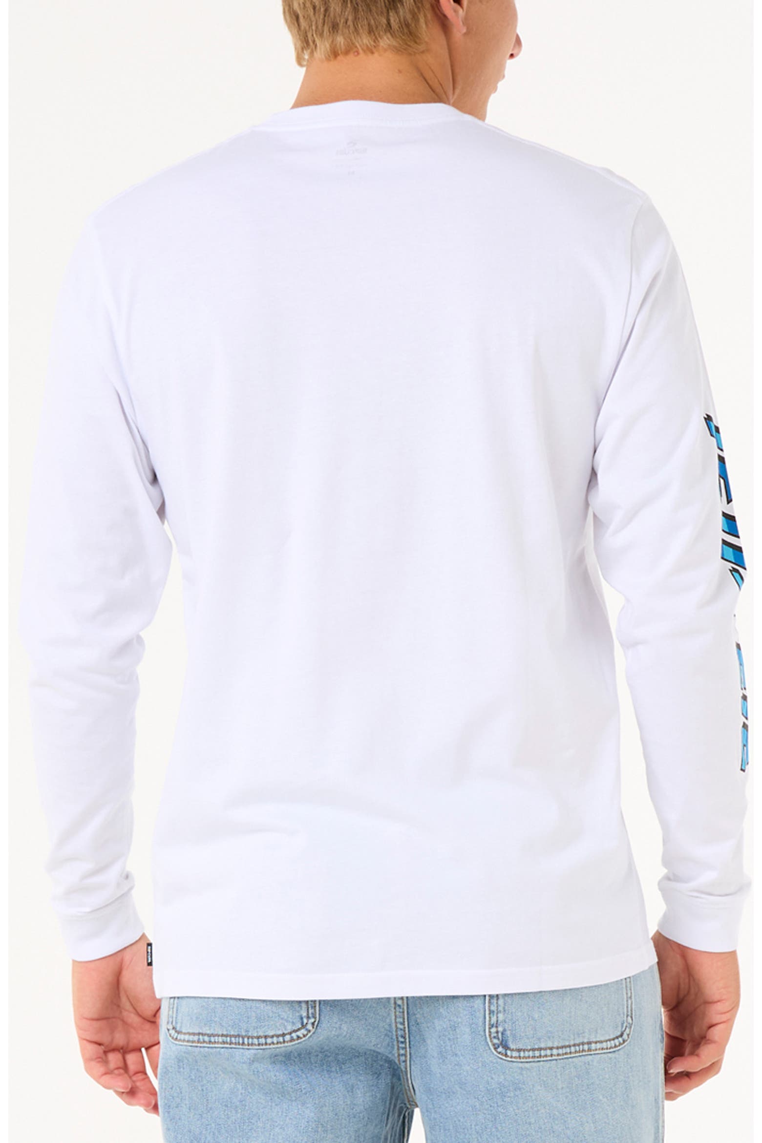 Fade The Rip Rip Curl Fade Out Icon Long Sleeve Organic Cotton Graphic T-Shirt (Men ...