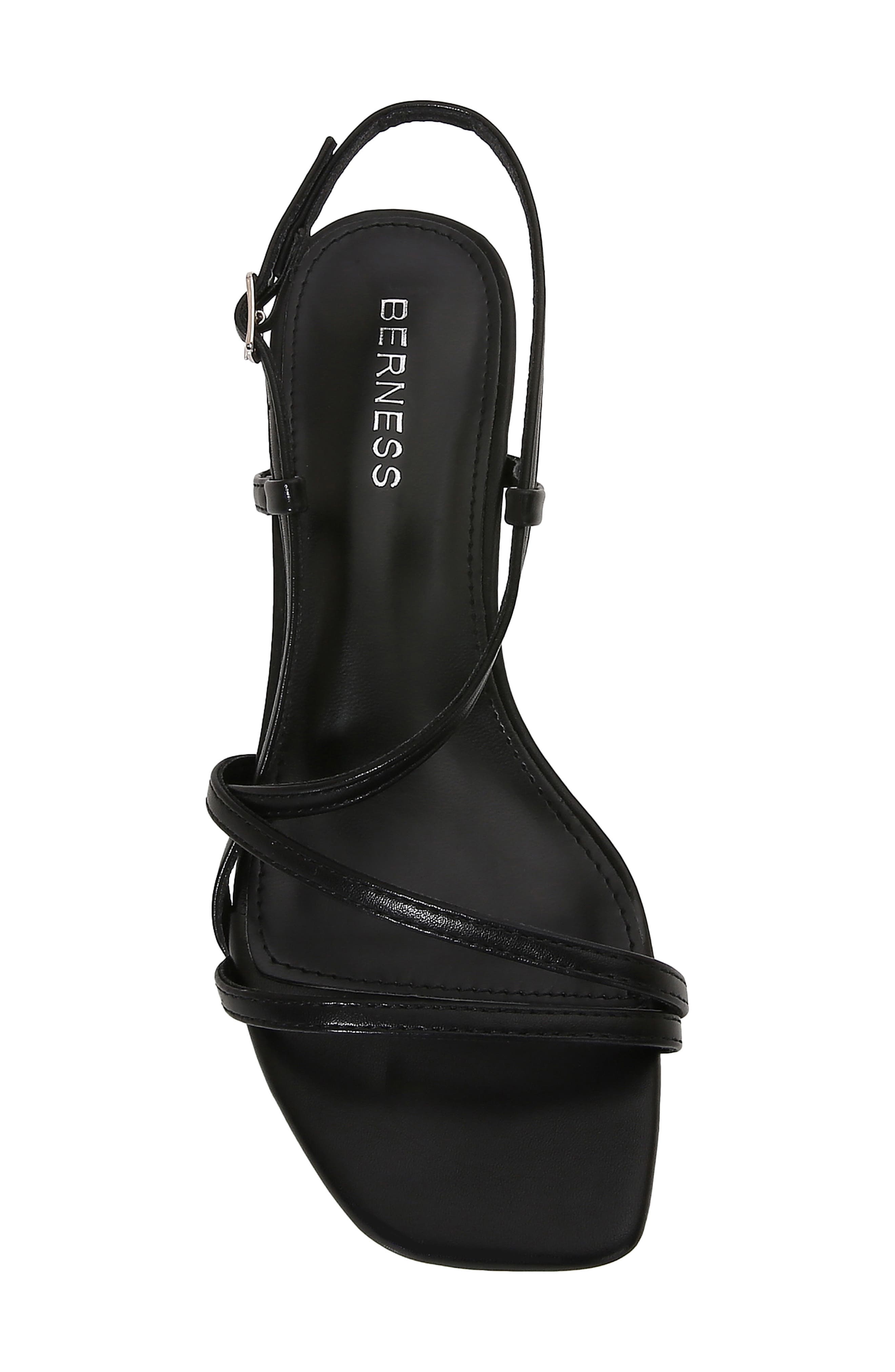 Joy Strappy Faux Leather Sandal, Alternate, color, BLACK