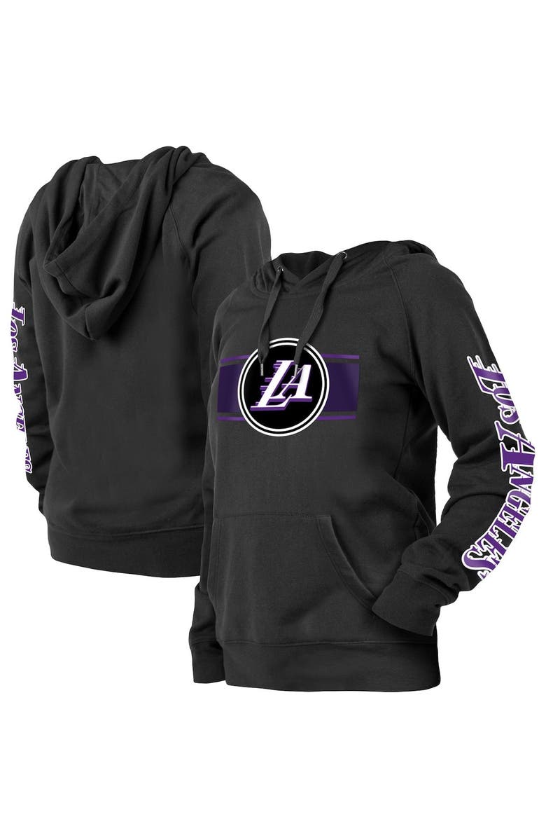 New Era Women's New Era Black Los Angeles Lakers 2022/23 City Edition Pullover Hoodie, Main, color, 