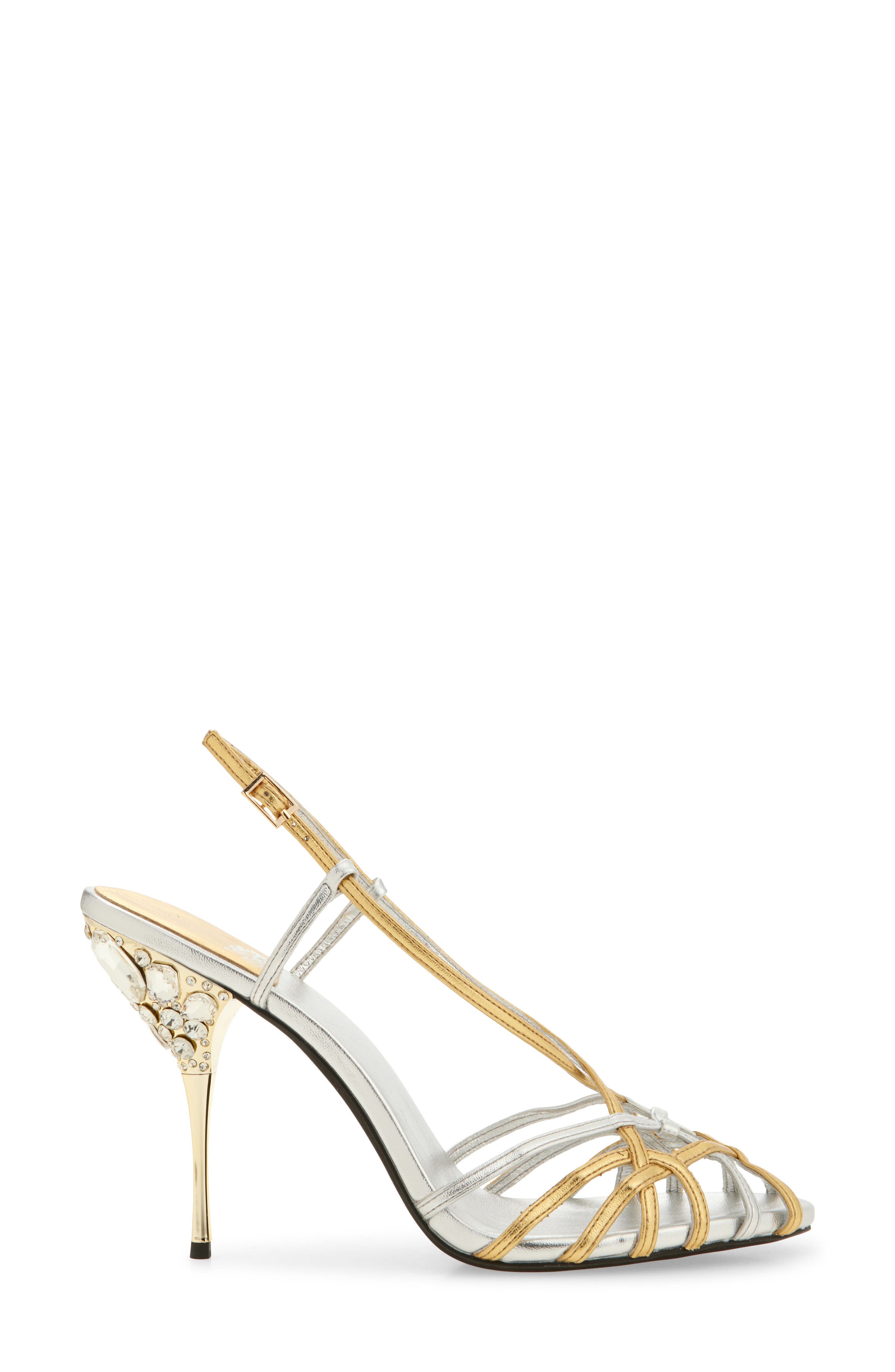 Jeffrey Campbell Epiphany Slingback Sandal, Alternate, color, Silver Gold