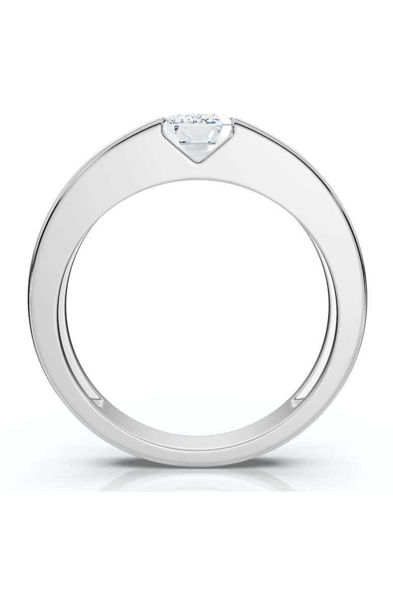 Men's 1Ct Emerald Cut Diamond Wedding Anniversary Ring 14k Gold or Platinum, Alternate, color, 14k Yellow Gold