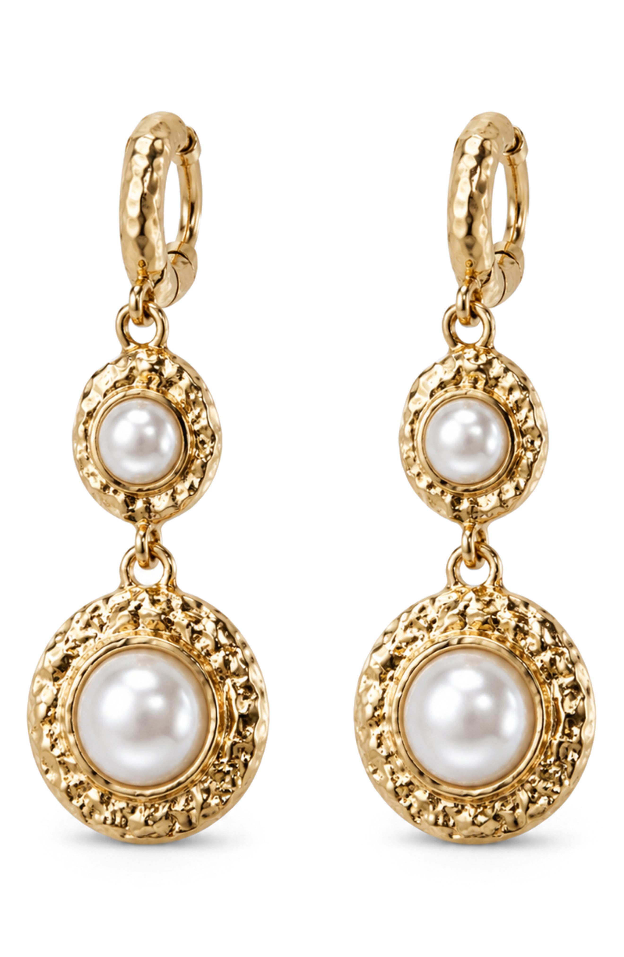 Faux Pearl Drop Earrings