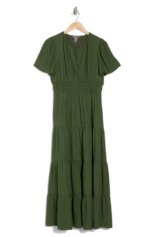 By Design Rio Crepe Maxi Dress In Rifle Green