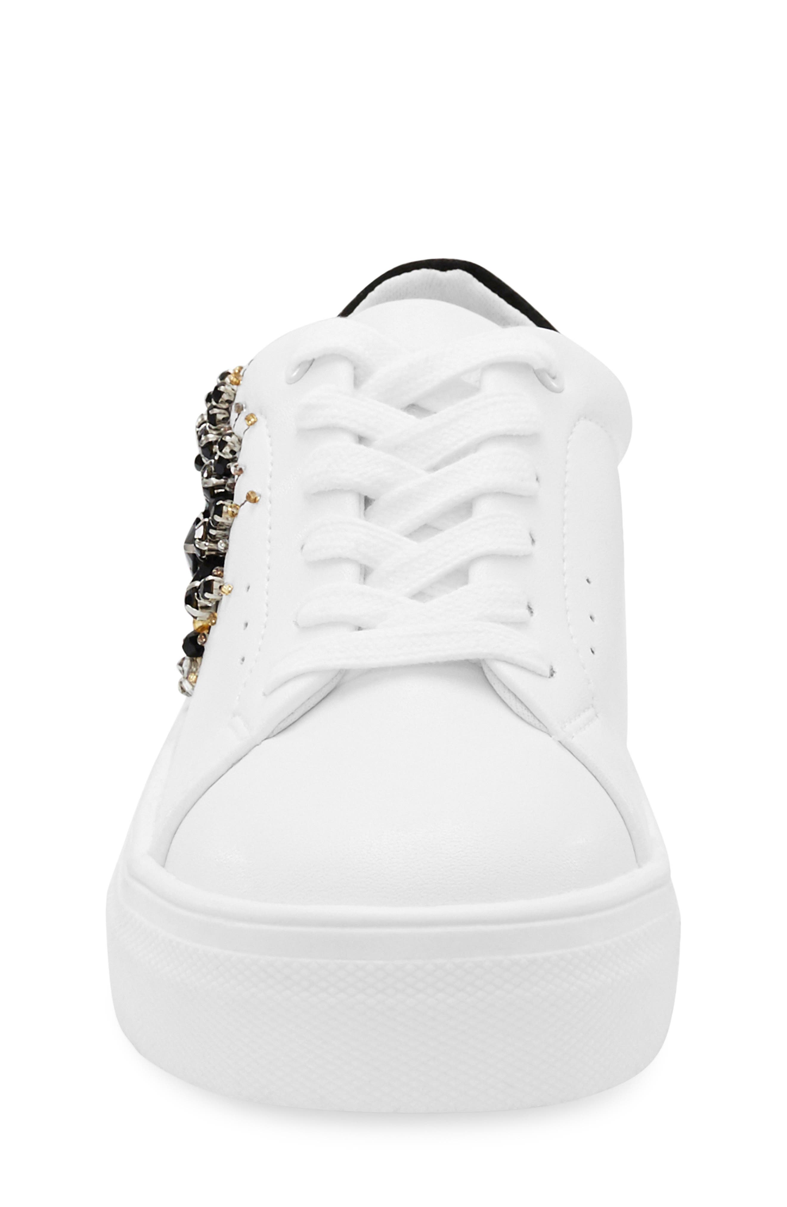 Kurt Geiger London Kids' Mini Laney Eye Platform Sneaker, Alternate, color, White