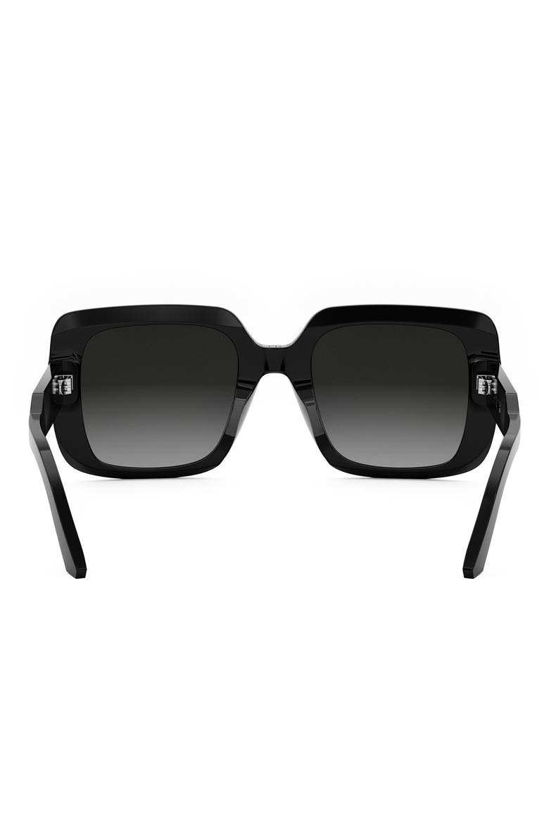 'DiorSignature S11I Gradient Square Sunglasses, Alternate, color, SHINY BLACK/GRADIENT SMOKE