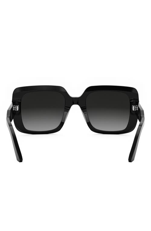 Dior 'signature S11i Gradient Square Sunglasses In Black
