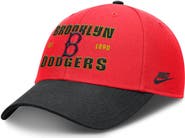 Nike Men's Nike Crimson/Black Brooklyn Dodgers Cooperstown Collection Neon 90s Rise Adjustable Hat