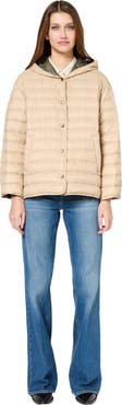GERARD DAREL Serena Quilted Hooded Reversible Jacket
