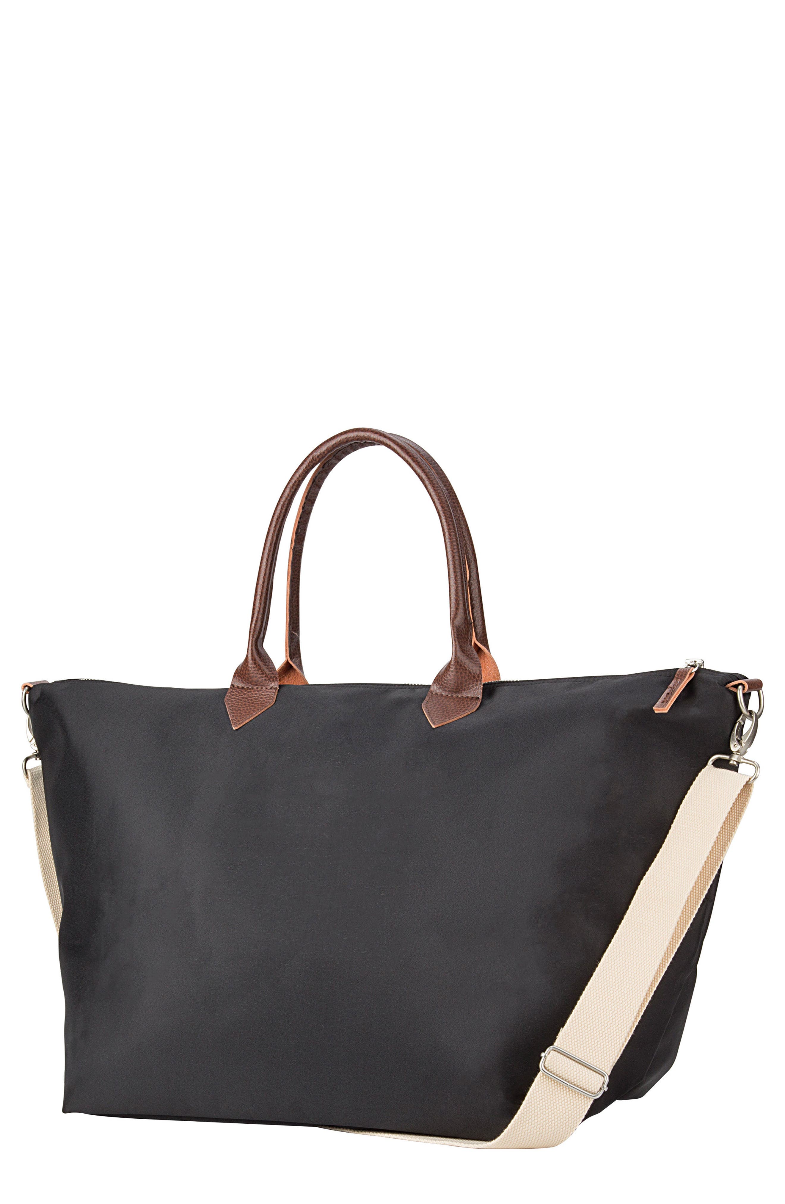 Monogram Oversized Tote, Main, color, BLACK
