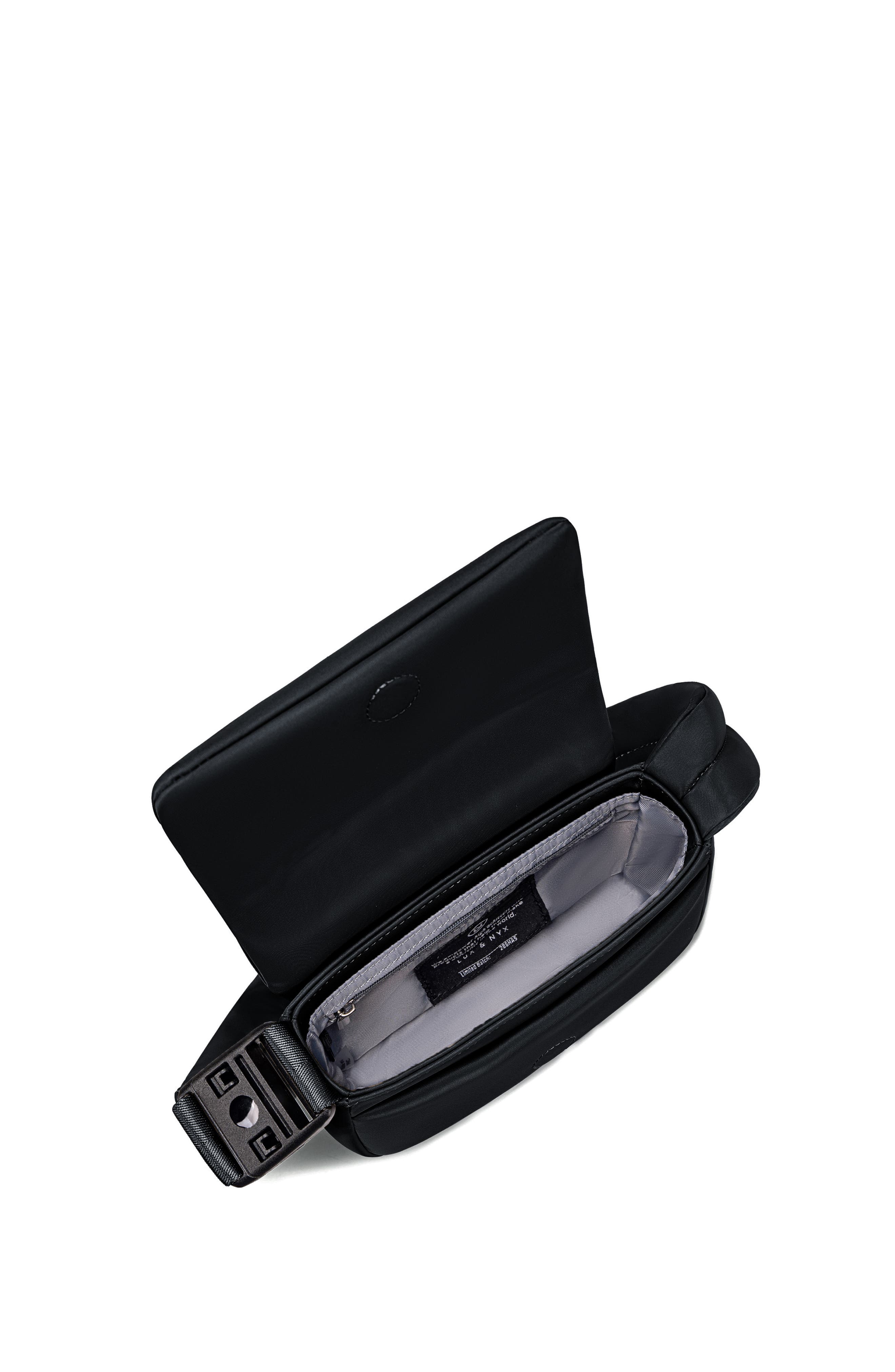 Lux and Nyx Mini Origami Flap Convertible Crossbody Bag and Handbag For Women, Alternate, color, Black