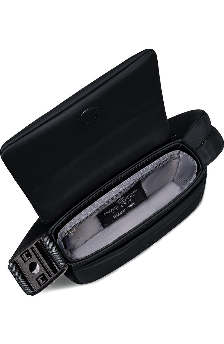 Lux and Nyx Mini Origami Flap Convertible Crossbody Bag and Handbag For Women, Alternate, color, Black