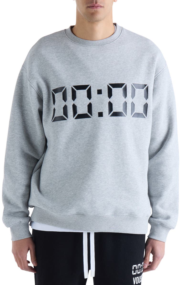 VOUSETI Us Against Time Crewneck Sweatshirt, Main, color, 