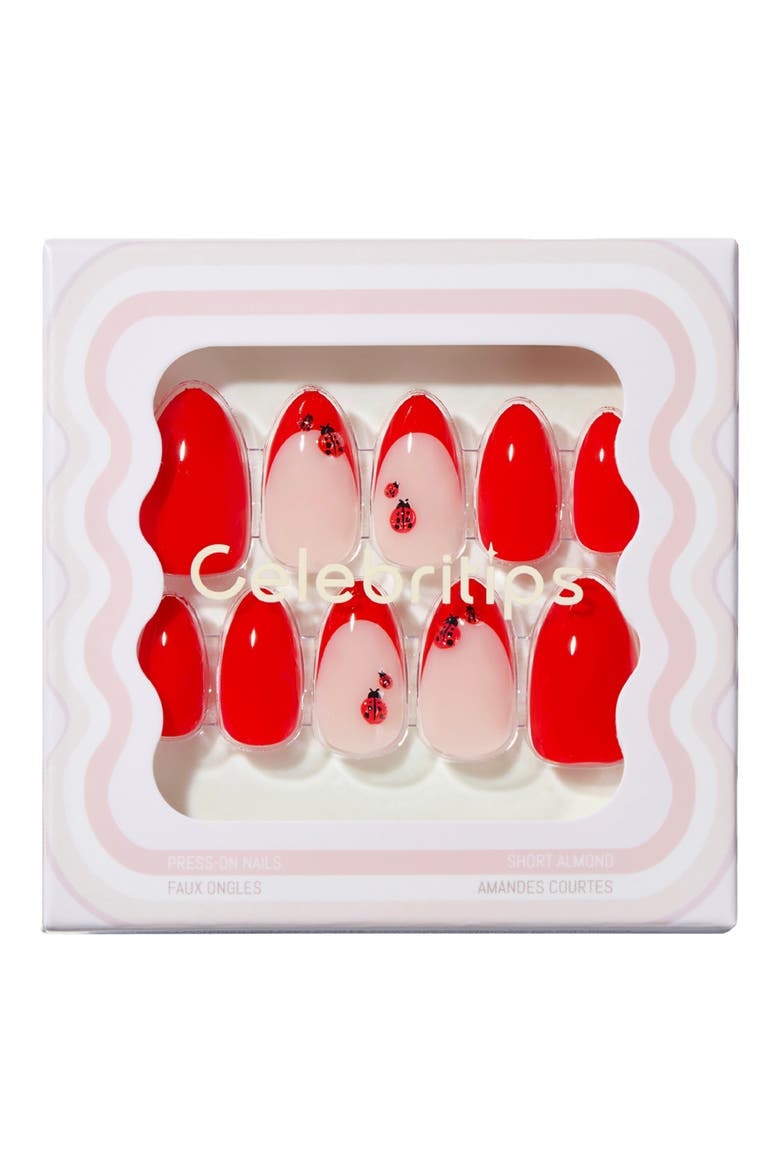 3D Ladybug Press On Nails, Main, color, 3D LADY BUG
