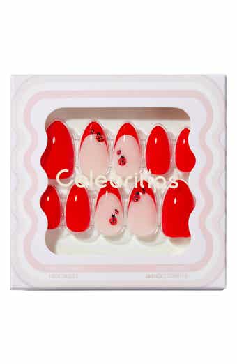 3D Ladybug Press On Nails