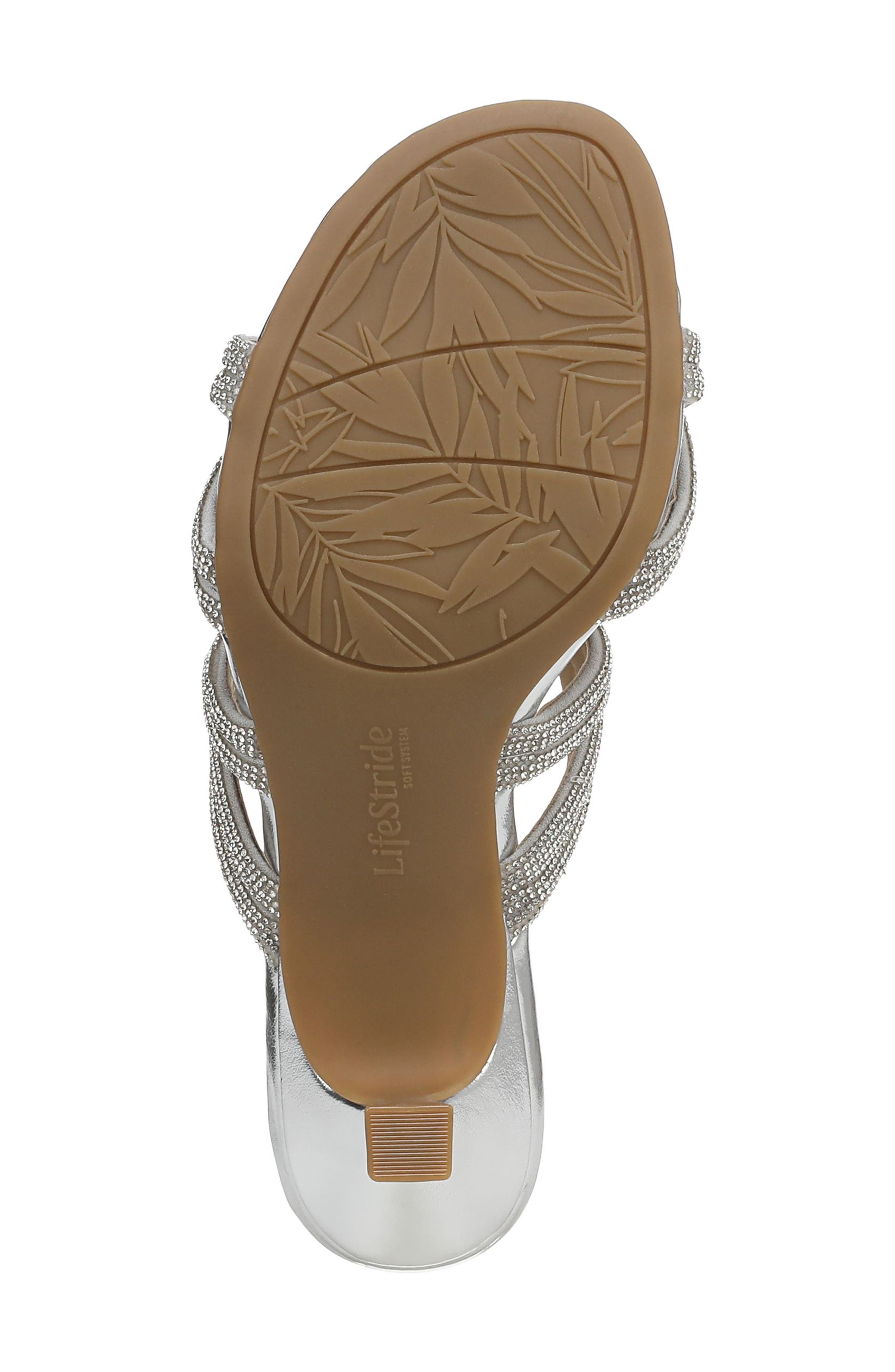 Night Out Crystal Embellished Slide Sandal, Alternate, color, SILVER