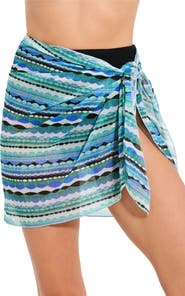 Profile by Gottex Mesh Sarong Wrap Skirt