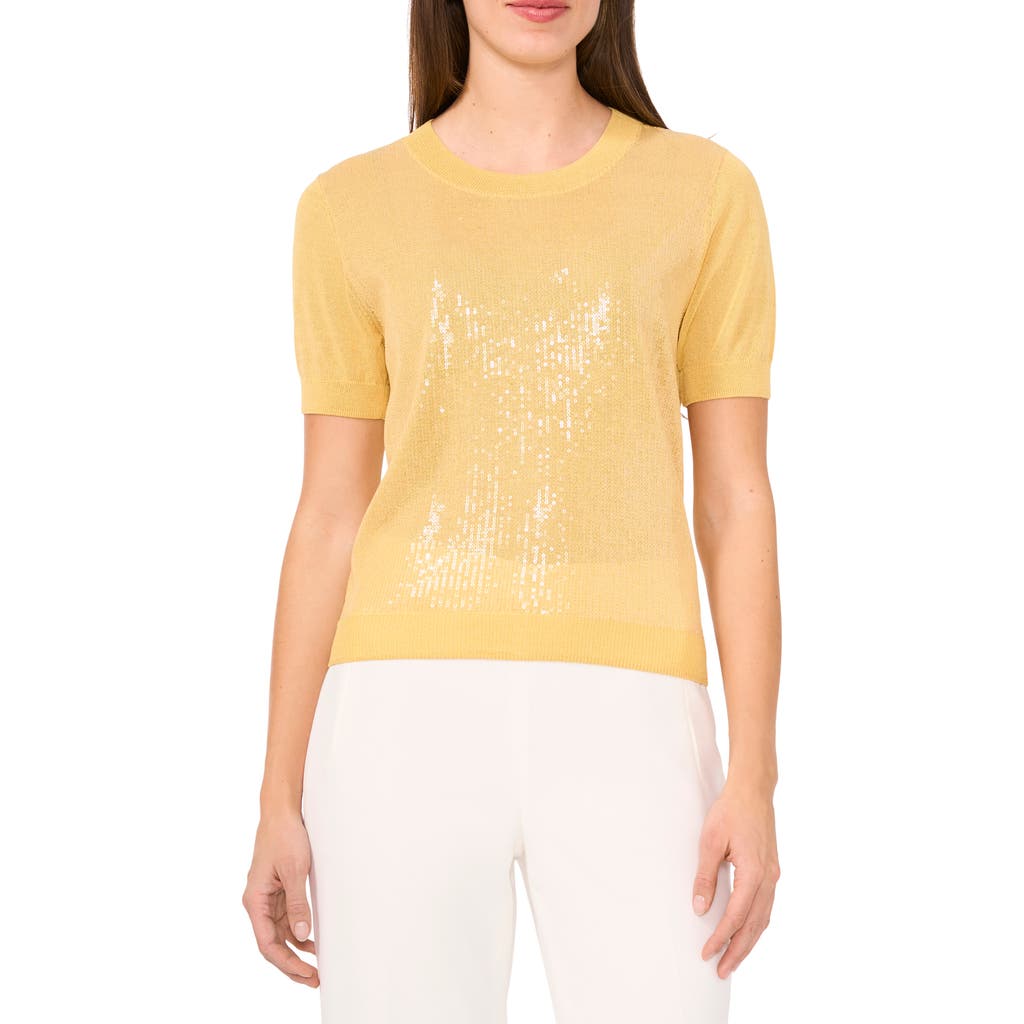 Halogen ® Sequin Sweater In Yellow