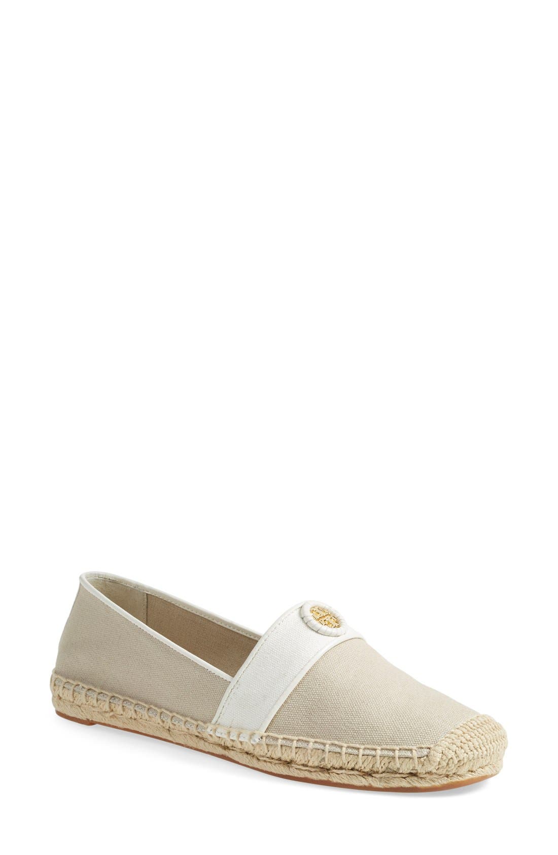 'Lacey' Espadrille Flat (Nordstrom Exclusive), Main, color, KHAKI/ IVORY