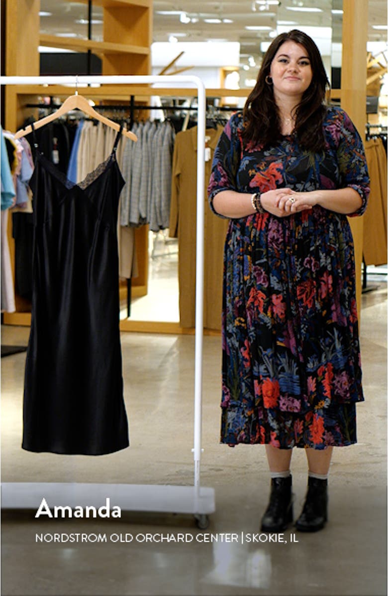 Cosette Lace Trim Silk Nightgown, sales video thumbnail