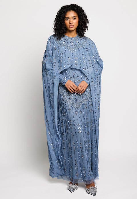 Modestcape Embellished Sequins Maxi Dress