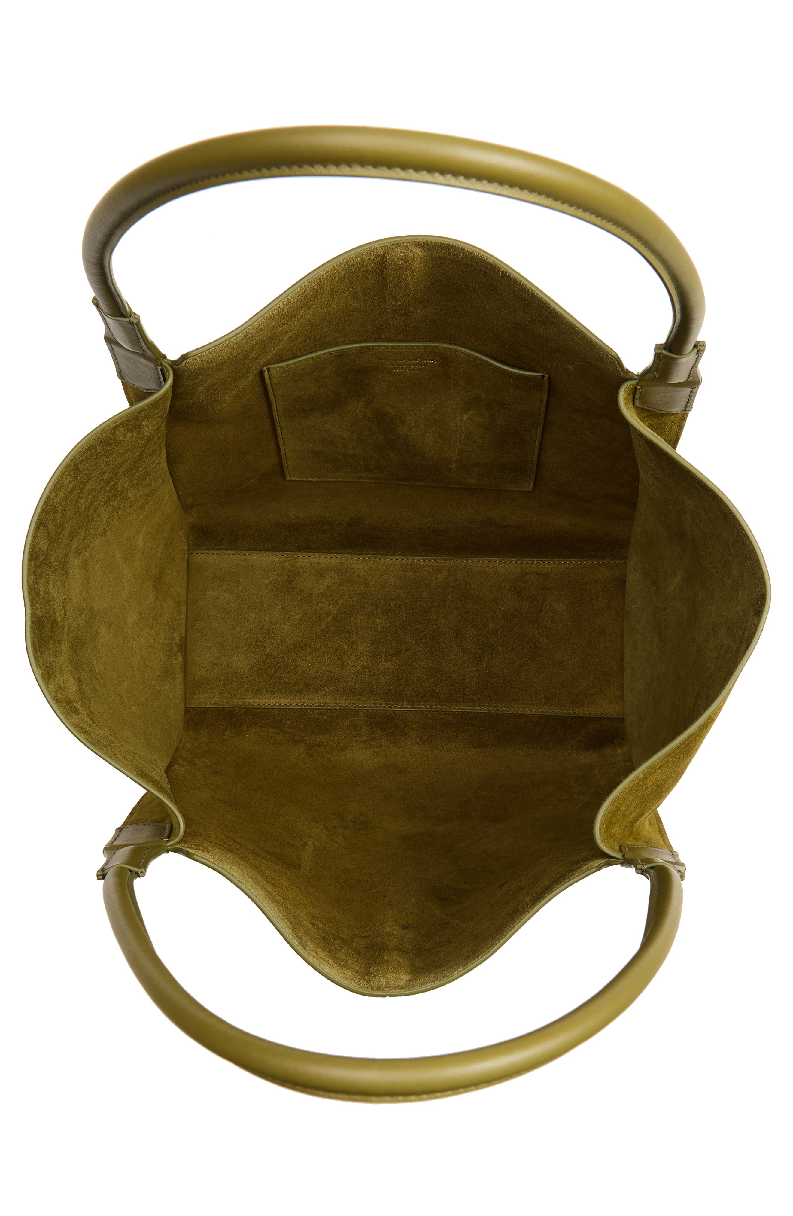 Victoria Beckham Small Victoria Suede Tote, Alternate, color, Cactus Green