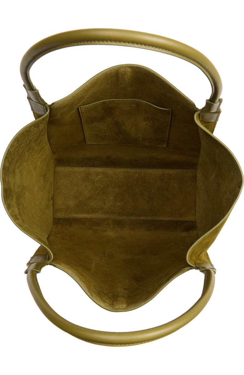 Victoria Beckham Small Victoria Suede Tote, Alternate, color, Cactus Green