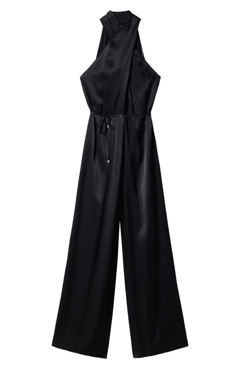 MANGO Satin Jumpsuit, Alternate, color,