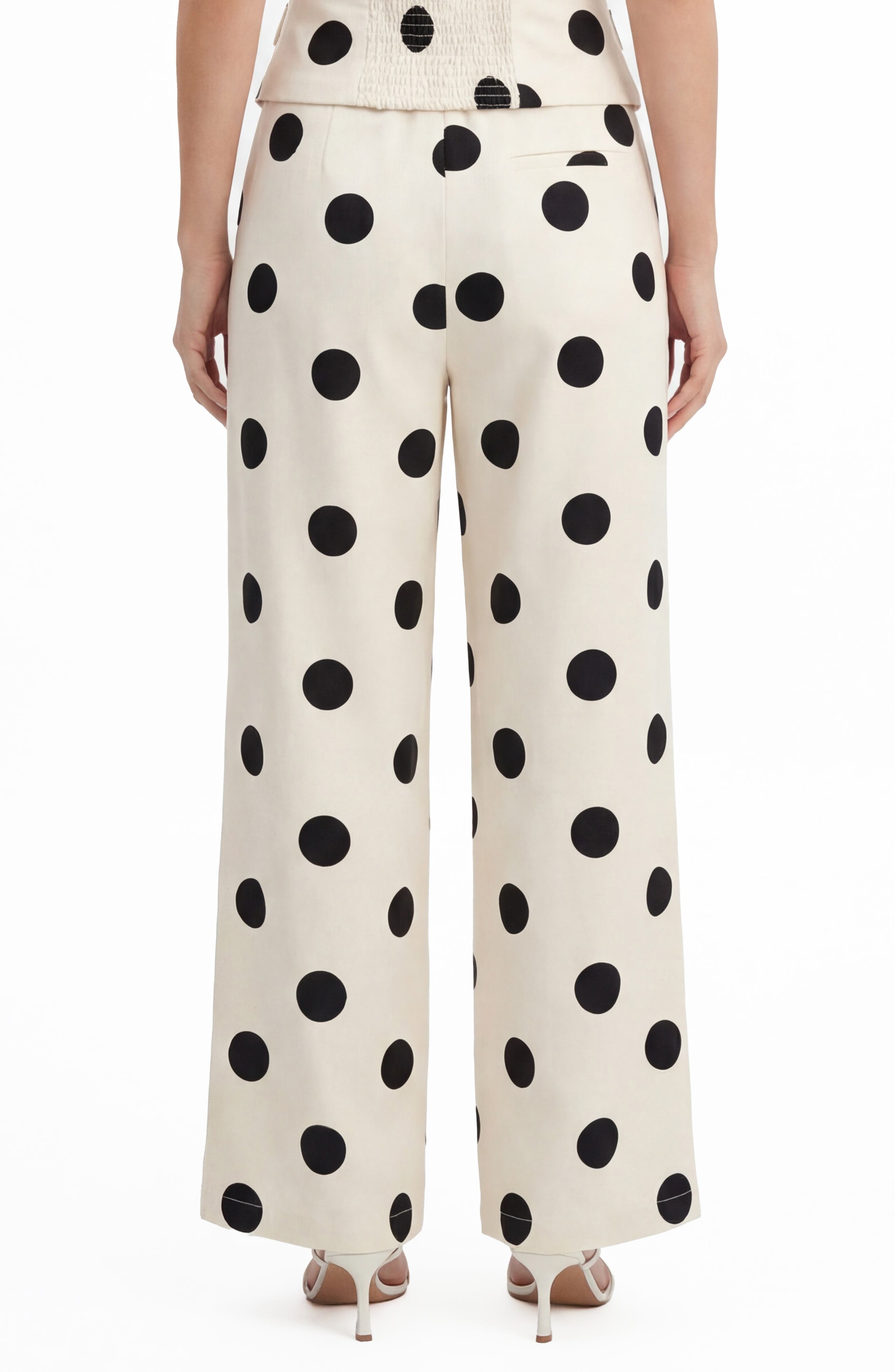 BY DESIGN Maude Polka Dot Wide Leg Pants (Women) | Nordstromrack