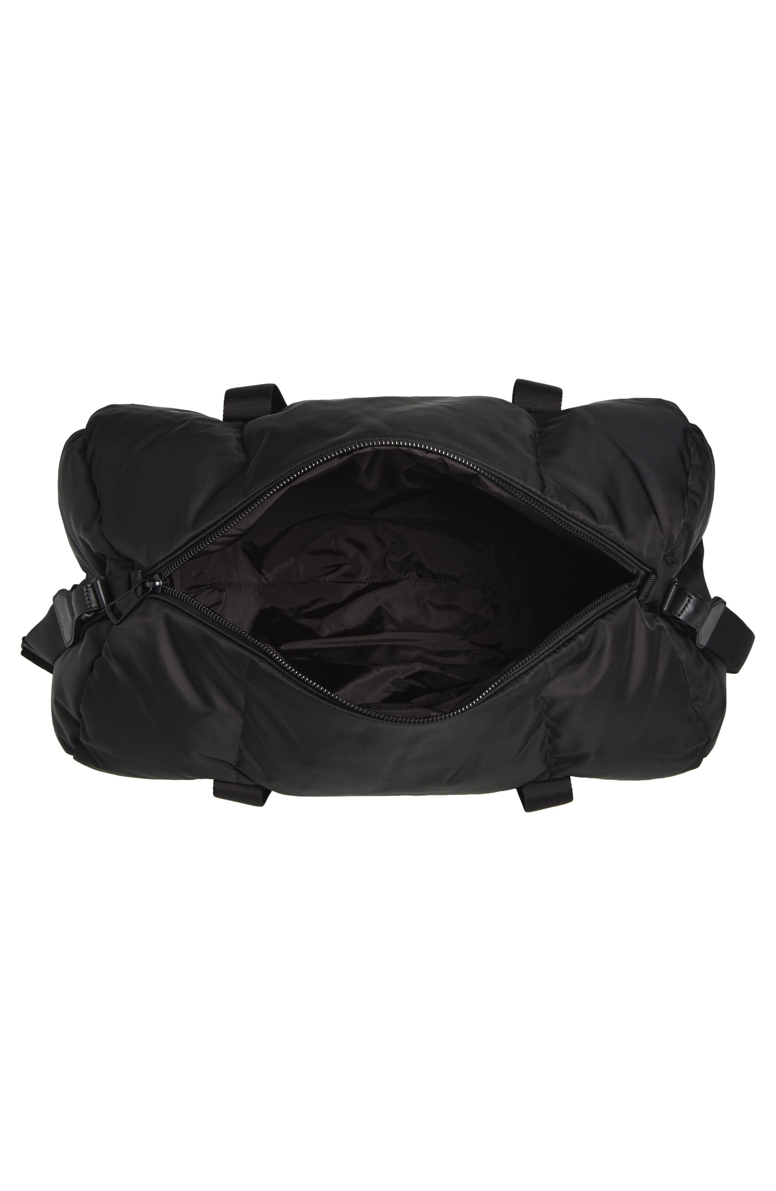 Moncler Duddle Nylon Duffle Bag, Alternate, color, Black