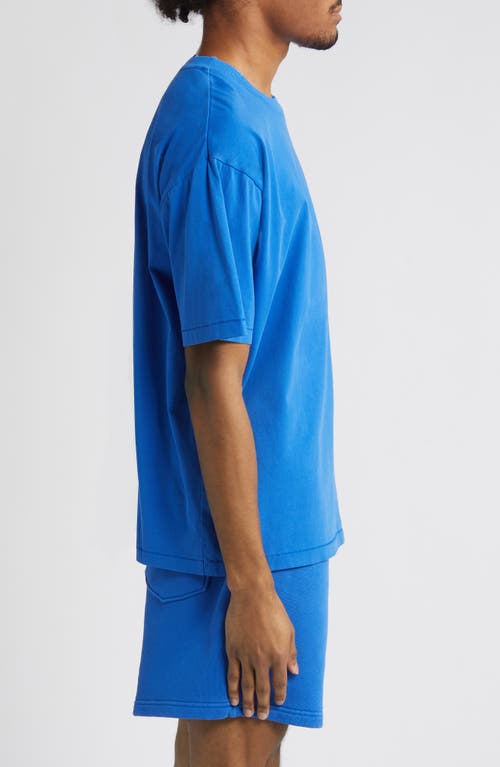 Elwood Core Oversize Organic Cotton Jersey T-shirt In Blue