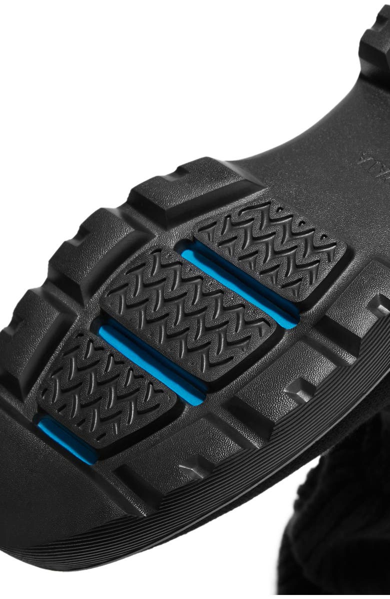 VIVAIA Round-Toe Knee-High Platform Chunky Wool Wedge Boots, Alternate, color, Black