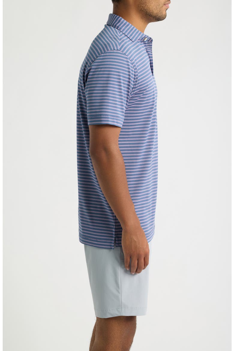 Crown Crafted Beam Performance Striped Polo, Alternate, color, CADET