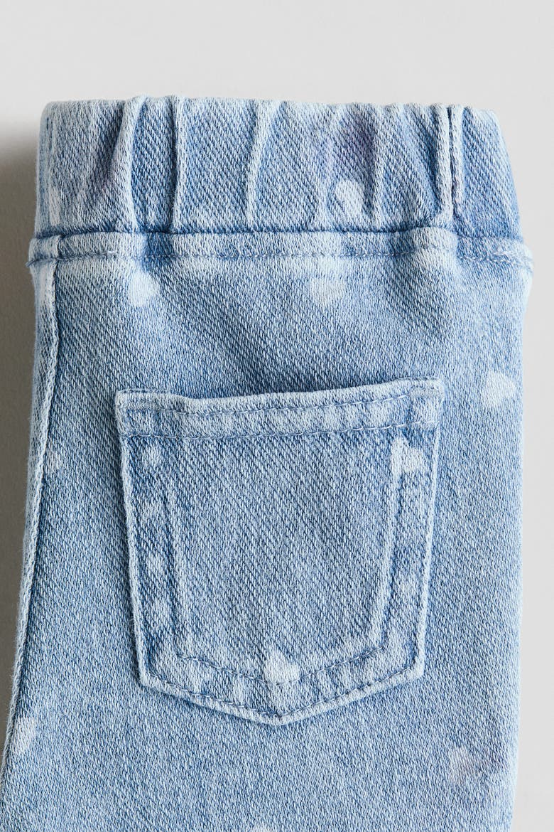 Flared Jersey Leggings, Alternate, color, Light denim blue/hearts