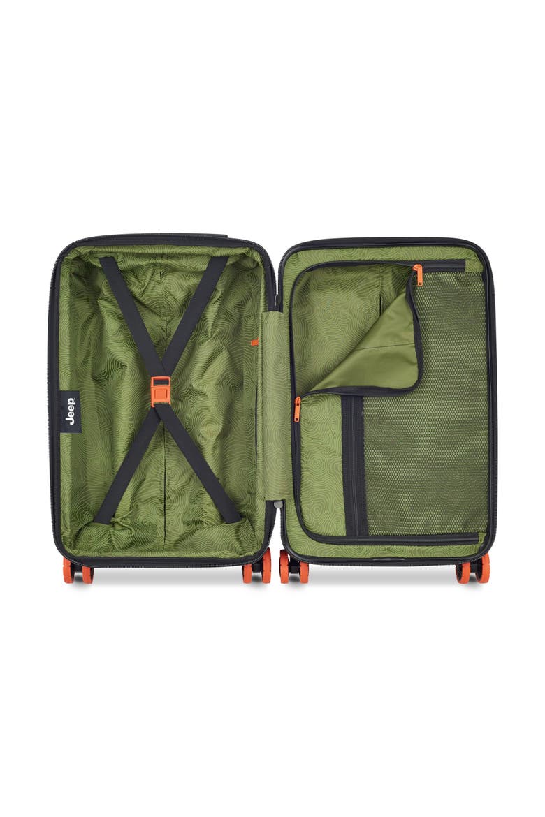 JH002B Carry-On 19 Inch Hardside Expandable Luggage with Spinner Wheels, Alternate, color, Elm Green