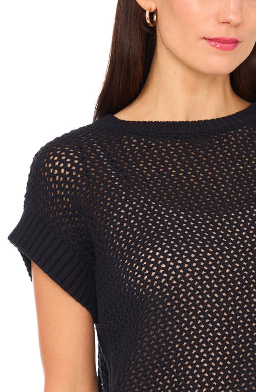 Halogenr Halogen(r) Open Stitch Cotton Crop Sweater Vest