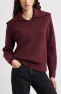 Nordstrom Rib Sailor Collar Sweater