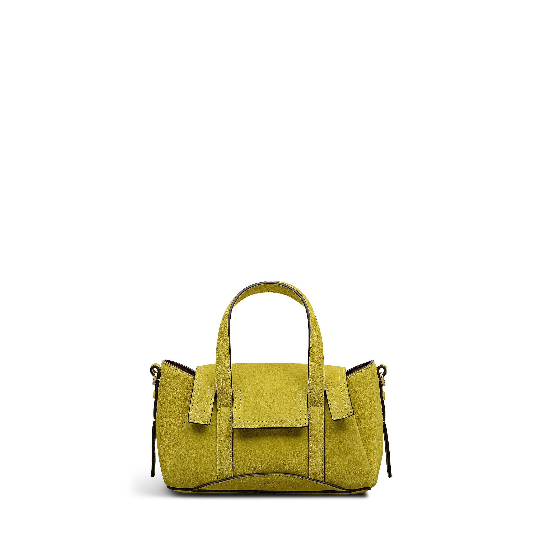 Radley The Chancery - Suede Small Flapover Satchel Bag, Alternate, color, Limoncello