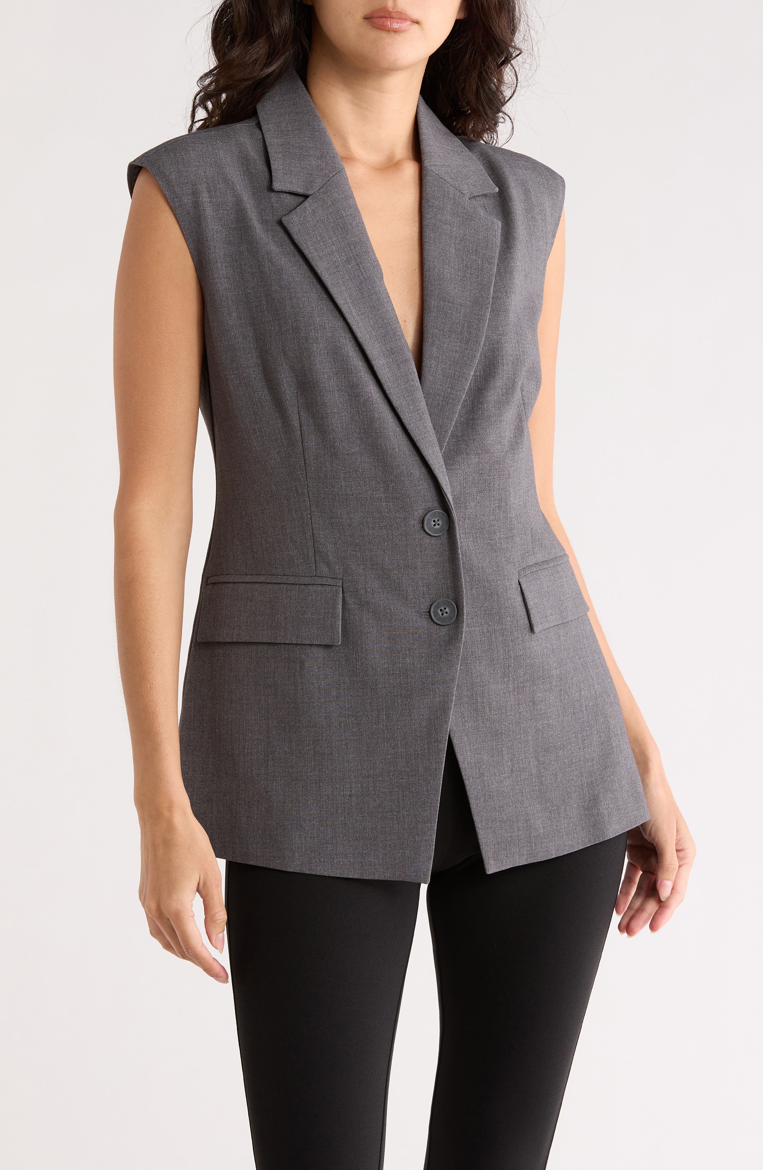 Leith Sleeveless Blazer Vest