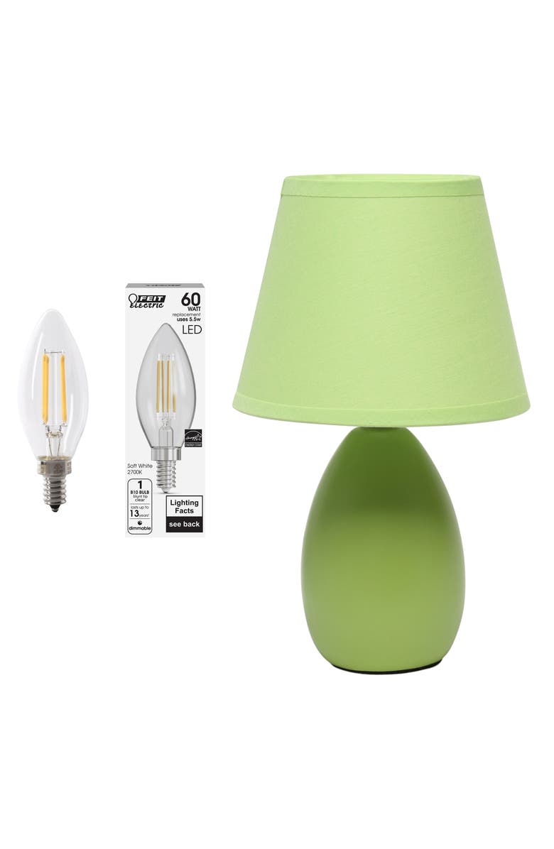 LALIA HOME Egg Oval Table Lamp, Alternate, color, Green