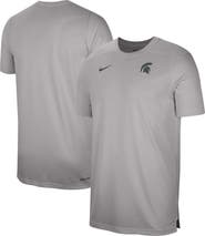 Nike Men's Nike  Heather Gray Michigan State Spartans Sideline Coaches Performance Top