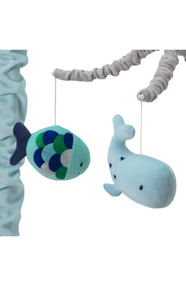 Lambs & Ivy Oceania Whale/Fish Nautical/Ocean Musical Baby Crib Mobile, Alternate, color, Blue