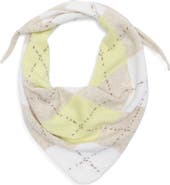 Johnstons of Elgin Clan Argyle Plaid Cashmere Triangle Scarf