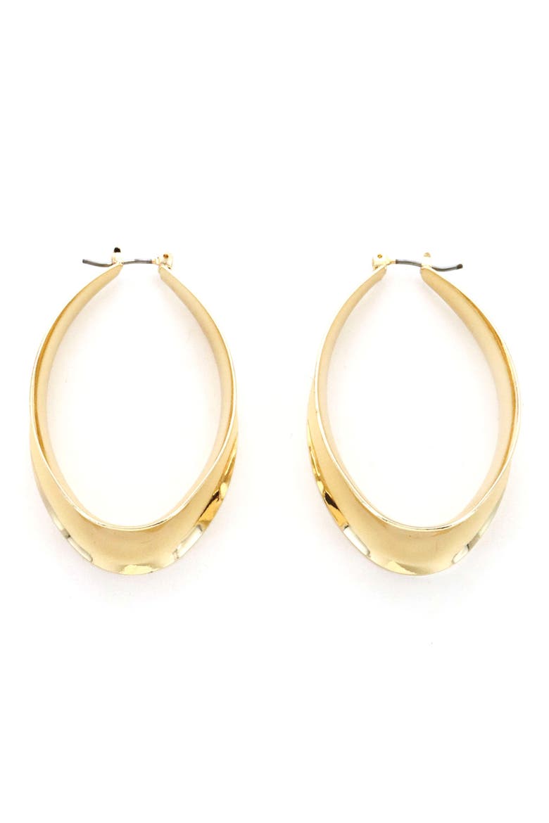 Oval Hoop Earrings, Main, color, GOLD