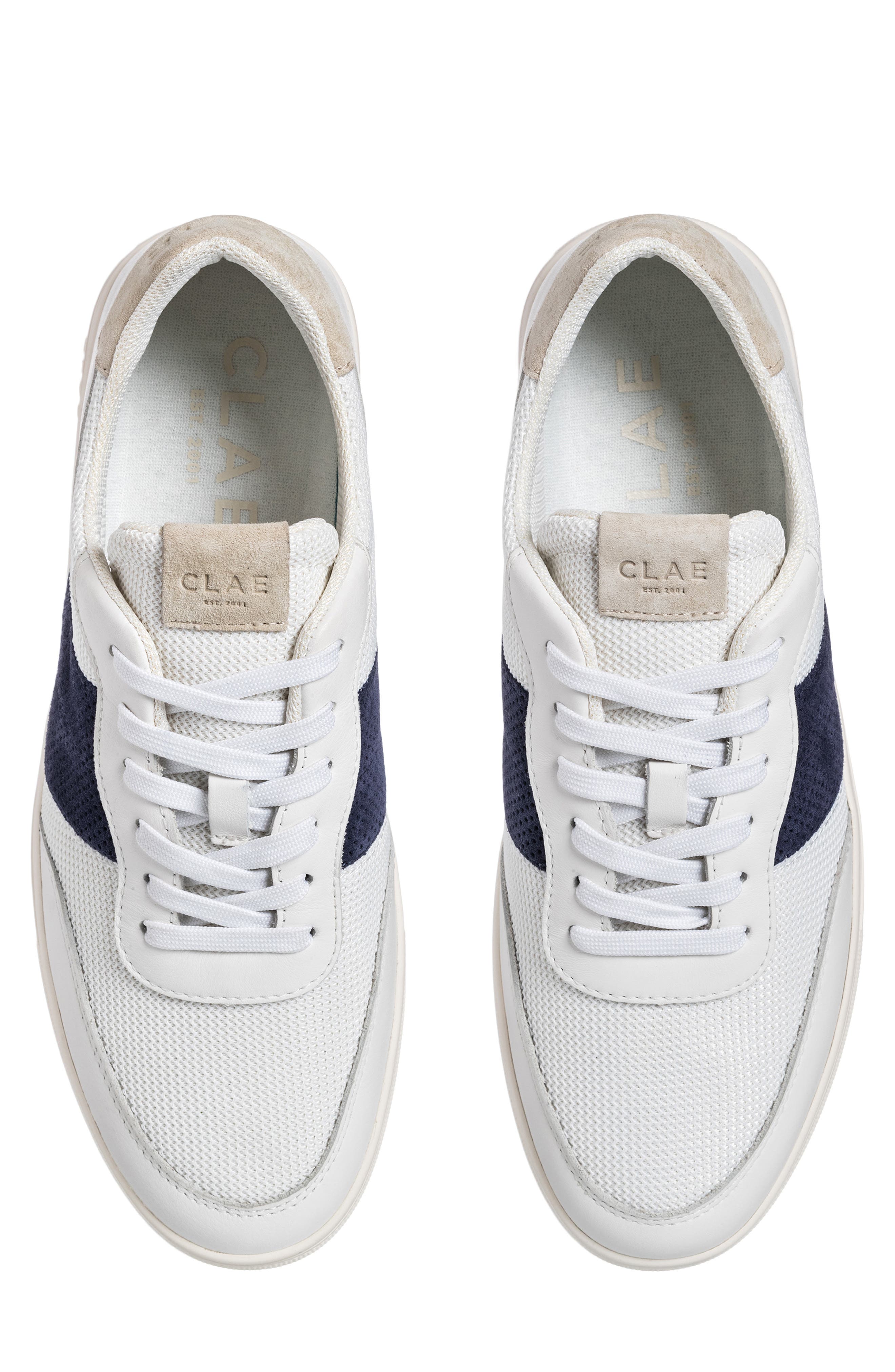 CLAE Davis Sneaker, Alternate, color, White Navy Wood Ash