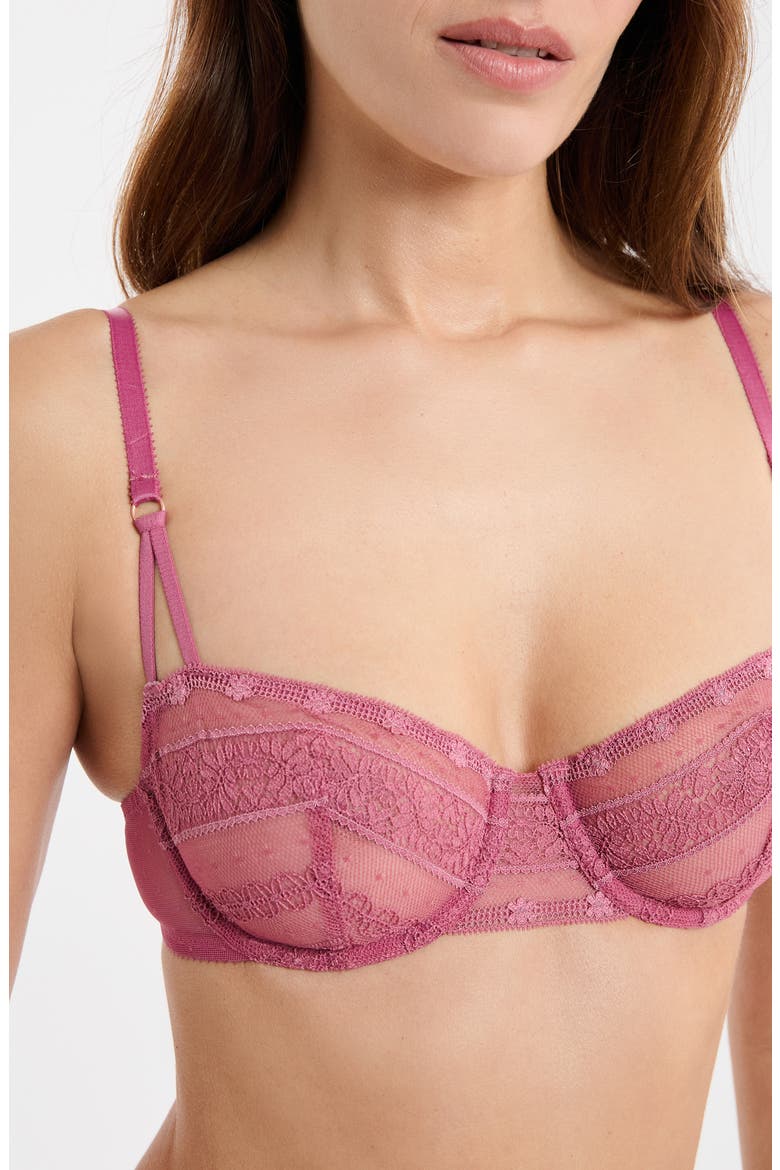 Exception N°9 Embroidered Underwire Balconette Bra, Alternate, color, BLUSH